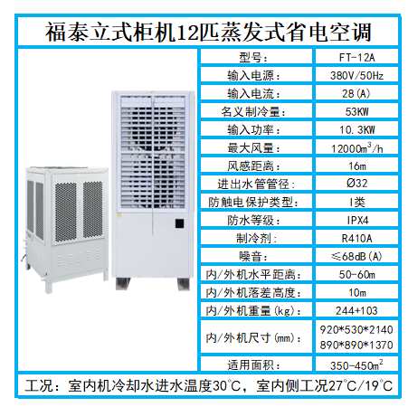 蒸發(fā)冷省電空調(diào)12匹立式